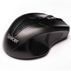MOUSE  Spacer, PC sau NB, wireless, 2.4GHz, optic, 1600 dpi, butoane/scroll 4/1,buton ON/OFF, negru, "SPMO-W02" (timbru verde 0.