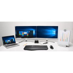 MOUSE Kensington - ergonomic, "Profit Ergo", PC sau NB, wireless, Bluetooth | 2.4GHz, optic, 1600 dpi, butoane/scroll 5/1, buton