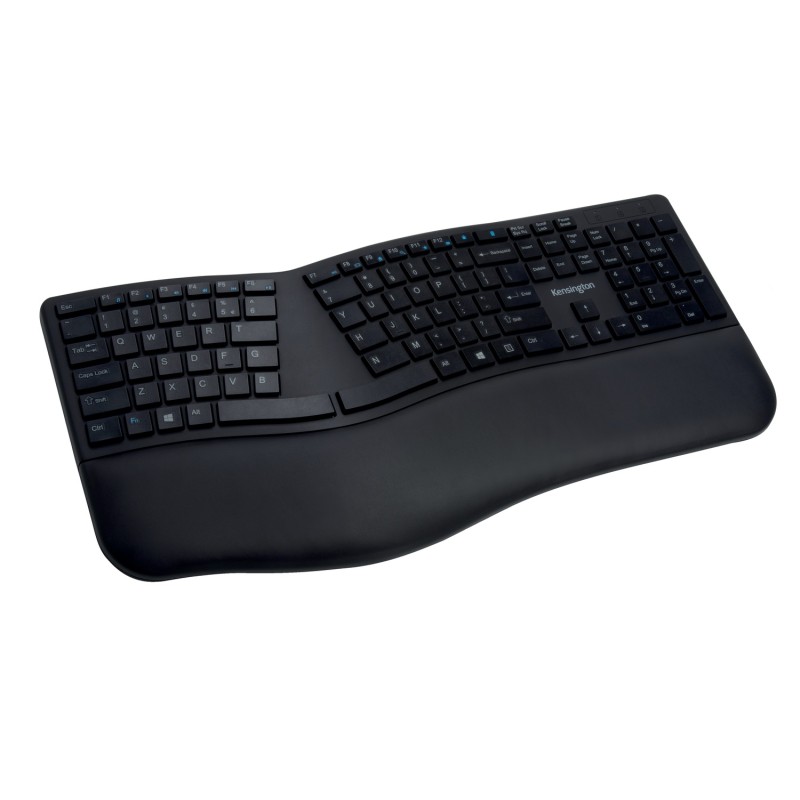 TASTATURA Kensington, "Profit Ergo", wireless, Bluetooth | 2.4GHz, 108 taste, palmrest, negru, "K75401UK" (timbru verde 0.8 lei)
