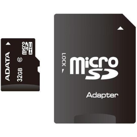CARD MicroSD ADATA,  32 GB, MicroSDHC, clasa 10, standard UHS-I U1, "AUSDH32GUICL10-RA1" (timbru verde 0.03 lei)