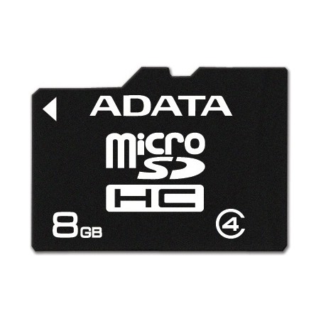CARD MicroSD ADATA, 8 GB, MicroSDHC, clasa 4, standard UHS-I U1, "AUSDH8GCL4-R" (timbru verde 0.03 lei)