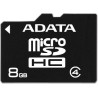 CARD MicroSD ADATA, 8 GB, MicroSDHC, clasa 4, standard UHS-I U1, "AUSDH8GCL4-R" (timbru verde 0.03 lei)