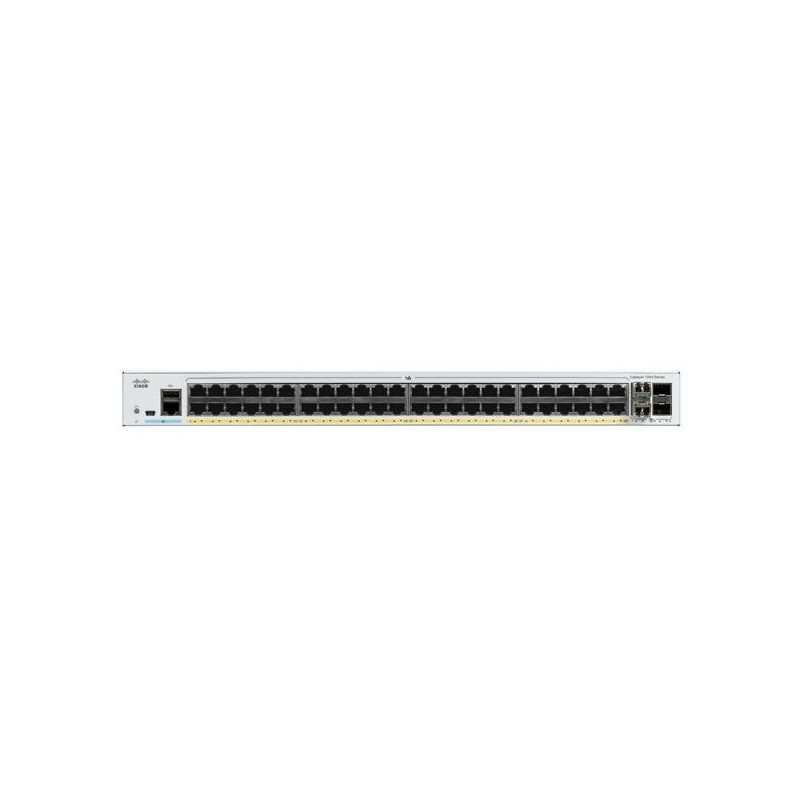 SWITCH. PoE CISCO, "Catalyst 1000"port Gigabit x 48, SFP SFP+ x 4, managed, rackabil, carcasa metalica, "C1000-48P-4X-L" (timbru