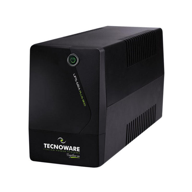 UPS Tecnoware "ERA PLUS", Line int., Tower, 560 W, AVR, Schuko x 2, LED, back-up 11 - 20 min. "FGCERAPL802SCH" (timbru verde 11 