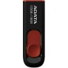MEMORIE USB 2.0 ADATA 16 GB, retractabila, carcasa plastic, negru / rosu, "AC008-16G-RKD" (timbru verde 0.03 lei)