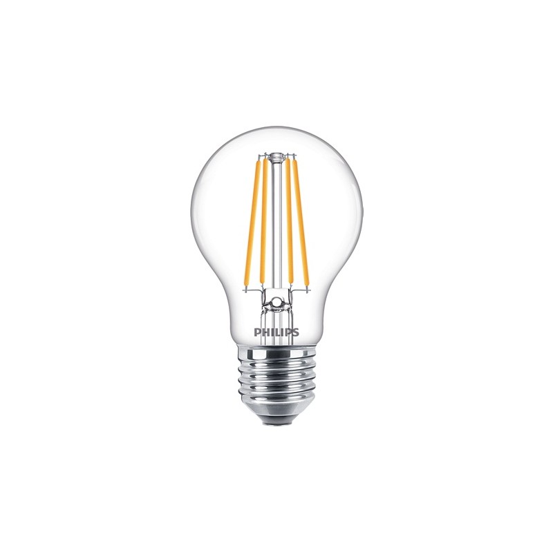 SET 3 becuri LED Philips, soclu E27, putere 8.5W, forma clasic, lumina alb calda, alimentare 220 - 240 V, "000008718699696955" (