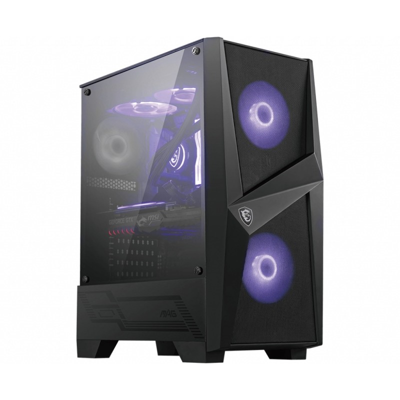 CARCASA MSI Middle Tower, ATX, "MAG FORGE 100M", fara sursa, sticla securizata, fan x 3, USB 3.2 gen 1 x 2, Jack 3.5 mm x 2, mes