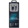 CABLU alimentare si date SPACER, pt. smartphone, USB 2.0 (T) la Type-C(T), PVC,2.1,Retail pack, 1.8m, black, "SPDC-TYPEC-PVC-BK-
