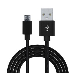 CABLU alimentare si date SPACER, pt. smartphone, USB 2.0 (T) la Micro-USB 2.0 (T), braided,,Retail pack, 1.8m, black,&nbsp; "SPD