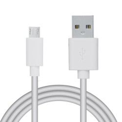 CABLU alimentare si date SPACER, pt. smartphone, USB 2.0 (T) la Micro-USB 2.0 (T), PVC, Retail pack, 1m, White,&nbsp; "SPDC-MICR