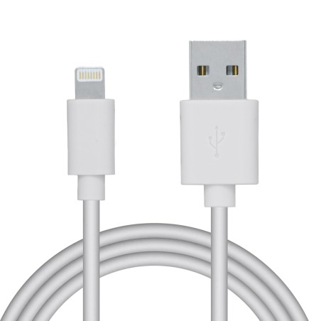 CABLU alimentare si date SPACER, pt. smartphone, USB 2.0 (T) la Lightning (T), pentru Iphone,PVC,Retail pack, 0.5m, White,&nbsp;