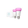 SET 2 becuri smart LED Philips, soclu E27, putere 9.5W, forma clasic, lumina toate nuantele de alb, alimentare 220 - 240 V, "000