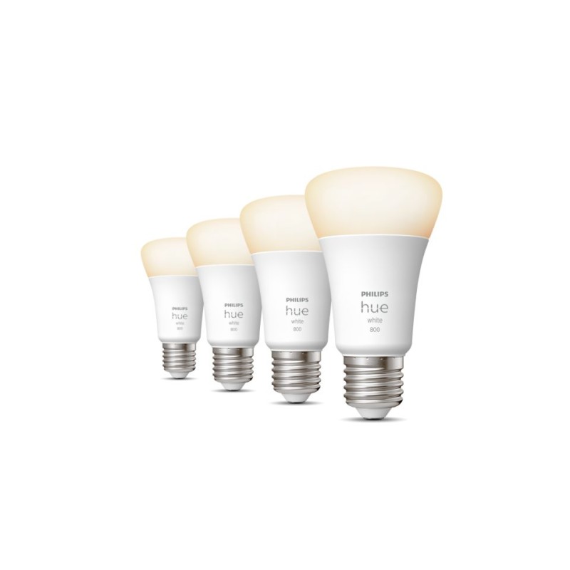 SET 4 becuri smart LED Philips, soclu E27, putere 9W, forma clasic, lumina alb calda, alimentare 220 - 240 V, "00000871951431914