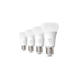 SET 4 becuri smart LED Philips, soclu E27, putere 9W, forma clasic, lumina alb calda, alimentare 220 - 240 V, "00000871951431914