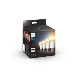 SET 4 becuri smart LED Philips, soclu E27, putere 6W, forma clasic, lumina toate nuantele de alb, alimentare 220 - 240 V, "00000