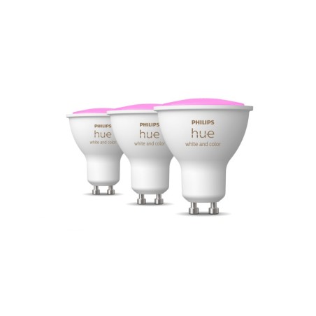 SET 3 becuri smart LED Philips, soclu GU10, putere 4.3W, forma spot, lumina multicolora, alimentare 220 - 240 V, "00000871951434