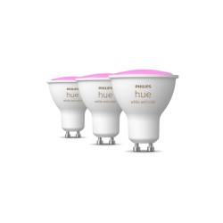 SET 3 becuri smart LED Philips, soclu GU10, putere 4.3W, forma spot, lumina multicolora, alimentare 220 - 240 V, "00000871951434