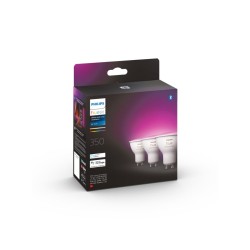 SET 3 becuri smart LED Philips, soclu GU10, putere 4.3W, forma spot, lumina multicolora, alimentare 220 - 240 V, "00000871951434