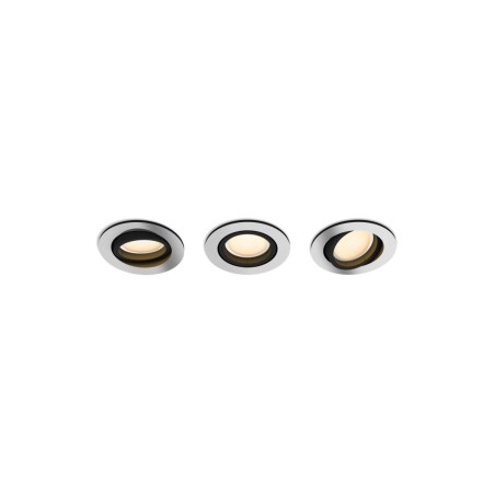 SET 3 SPOTURI incastrate smart LED Philips, soclu GU10, putere 5.7W, forma spot, lumina multicolora, alimentare 220 - 240 V, "00