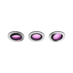 SET 3 SPOTURI incastrate smart LED Philips, soclu GU10, putere 5.7W, forma spot, lumina multicolora, alimentare 220 - 240 V, "00
