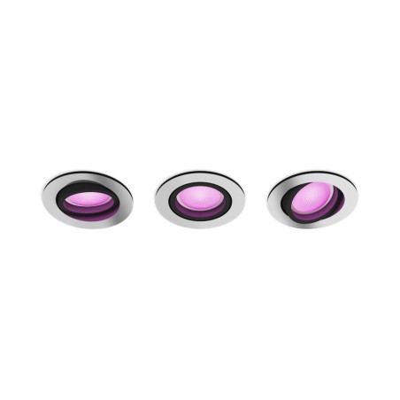SET 3 SPOTURI incastrate smart LED Philips, soclu GU10, putere 5.7W, forma spot, lumina multicolora, alimentare 220 - 240 V, "00