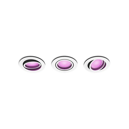 SET 3 SPOTURI incastrate smart LED Philips, soclu GU10, putere 5.7W, forma spot, lumina toate nuantele de alb, alimentare 220 - 