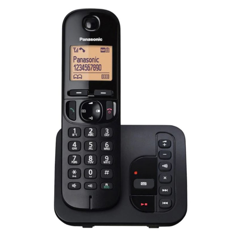 Telefon DECT, negru, 1,6" LCD display, loudspeaker CLIP, display with backlight, phonebook capacity 50 numbers, speed dial, keyp