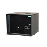 CABINET 19" SPACER    4U 515x450mm, fixare pe perete, Flatpack (dezasamblat),  Black, usa sticla cu blocare, otel 1.5mm, sarcina