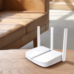 ROUTER MERCUSYS wireless  300Mbps, 1 x 10/100Mbps WAN, 3 x 10/100Mbps LAN, 3 x antene externe "MW306R" (timbru verde 0.8 lei)