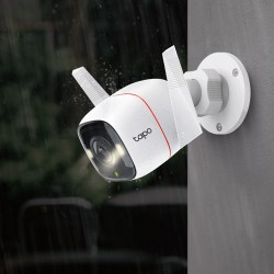 CAMERA IP Exterior TP-LINK , 2K QHD 2560x1440, IP66, dist. IR 30 m, tip lentila fixa 4 mm, 4 Mpx, RJ-45 + wireless, microfon, ca