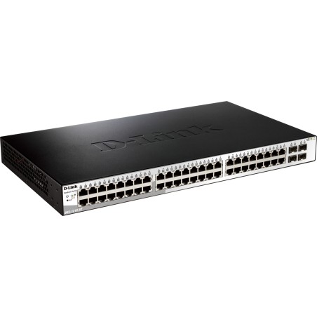 SWITCH D-LINK SMART 48 porturi Gigabit + 4 porturi Combo SFP, carcasa metalica, rackabil, "DGS-1210-52" (timbru verde 2 lei)