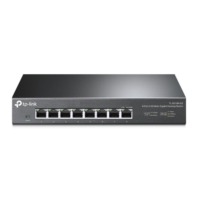 SWITCH TP-LINK  8 porturi 2.5 Gigabit. carcasa metalica "TL-SG108-M2" (timbru verde 2 lei)
