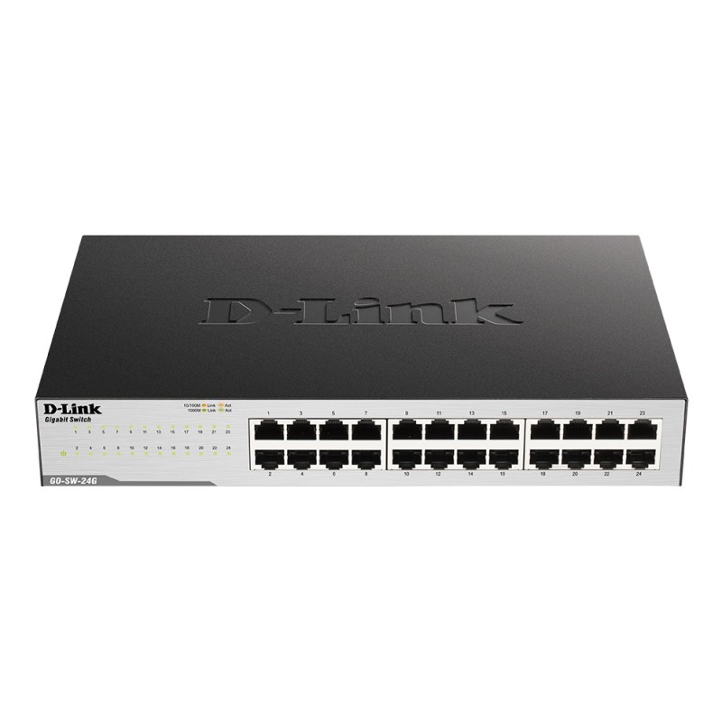 SWITCH D-LINK 24 porturi Gigabit, carcasa metal, "GO-SW-24G" (timbru verde 2 lei)