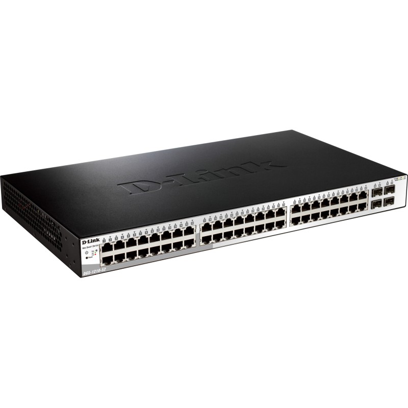 SWITCH D-LINK SMART 48 porturi Gigabit + 4 porturi Combo SFP, carcasa metalica, rackabil, "DGS-1210-52" (timbru verde 2 lei)