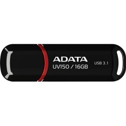 MEMORIE USB 3.2 ADATA 16 GB, cu capac, carcasa plastic, negru, "AUV150-16G-RBK" (timbru verde 0.03 lei)