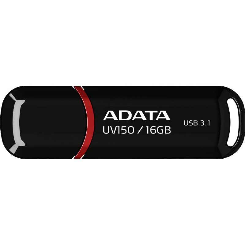 MEMORIE USB 3.2 ADATA 16 GB, cu capac, carcasa plastic, negru, "AUV150-16G-RBK" (timbru verde 0.03 lei)