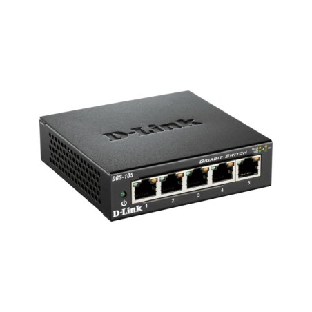 SWITCH D-LINK  5 porturi Gigabit. carcasa metalica, "DGS-105" (timbru verde 2 lei)