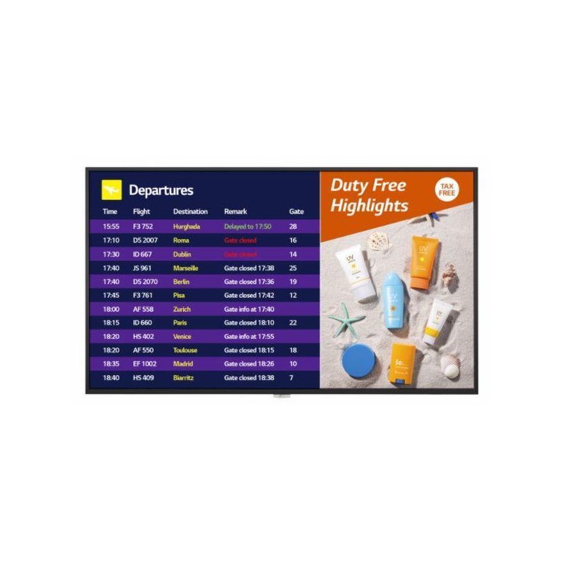 MONITOR LG - signage 55 inch, afisaj indoor, IPS, 4K UHD (3840 x 2160), Wide, 700 cd/mp, 8 ms, HDMI x 2 | DisplayPort | DVI-D, "