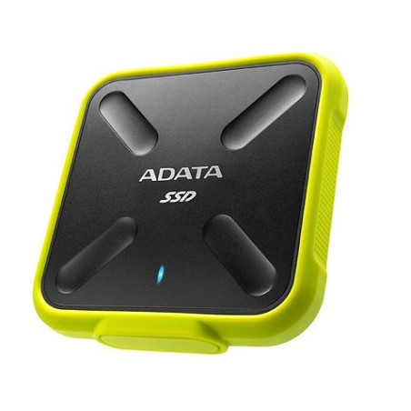 SSD. extern ADATA SD700, 1TB, USB 3.2 gen 1, R/W: 440/430 MB/s, galben, "ASD700-1TU31-CYL" (timbru verde 0.18 lei)