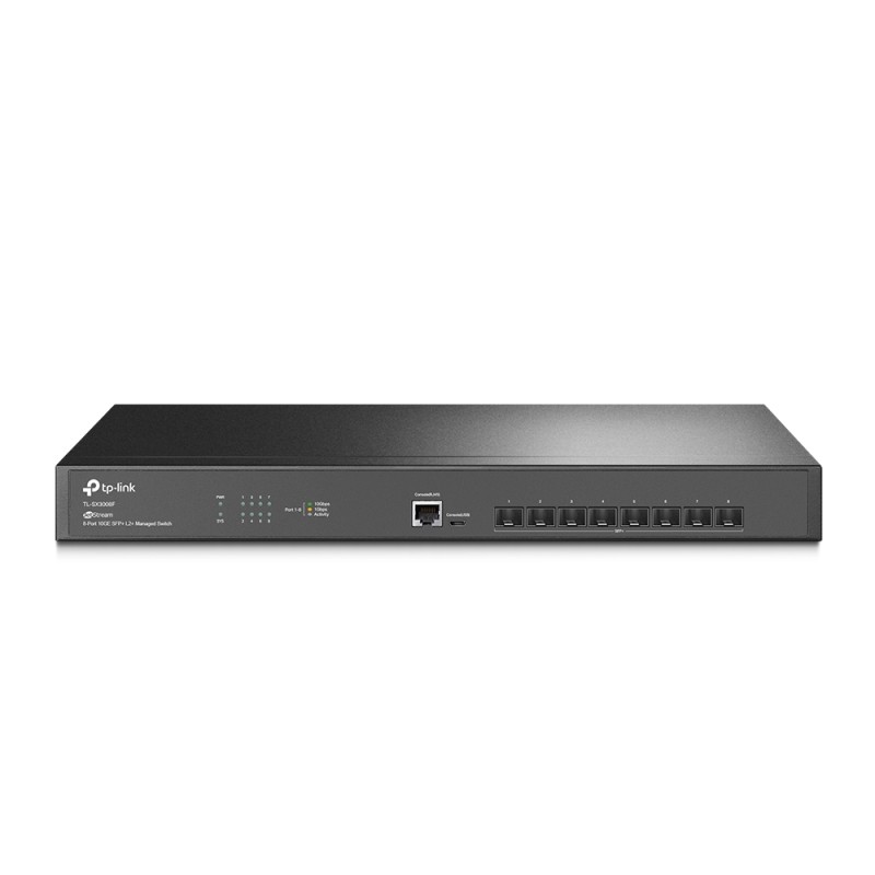 SWITCH TP-LINK  8 porturi JetStream 8-Port 10GE SFP+ L2+ Managed Switch. carcasa metalica "TL-SX3008F" (timbru verde 2 lei)