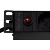 PDU LOGILINK 1U pt. rack 19 inch, 8 prize Schuko, intrare Schuko, max 16 A, on/off, protectie la supratensiune, 2 x USB 2.1A, 2 