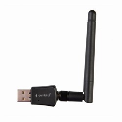 ADAPTOR RETEA GEMBIRD , extern, USB 2.0, suporta pana la 802.11n 300 Mbps, antena detasabila, "WNP-UA300P-02" (timbru verde 0.18