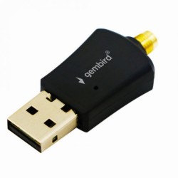 ADAPTOR RETEA GEMBIRD , extern, USB 2.0, suporta pana la 802.11n 300 Mbps, antena detasabila, "WNP-UA300P-02" (timbru verde 0.18