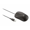 Mouse Fujitsu M520 BLACK, optical mouse with 3 keys, black, 1000 dpi, USB cable 1,8m, white box "S26381-K467-L100"(timbru verde 