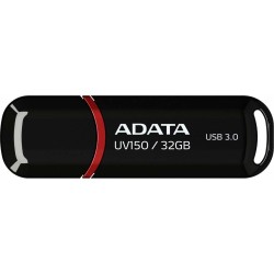 MEMORIE USB 3.2 ADATA 32 GB, cu capac, carcasa plastic, negru, "AUV150-32G-RBK" (timbru verde 0.03 lei)