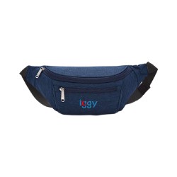 BORSETA Iggy, polyester,1 bretea, 1 compartiment principal,1 compartiment frontal, 38x16x6.5cm, albastru "IGFP-BELT-BL"