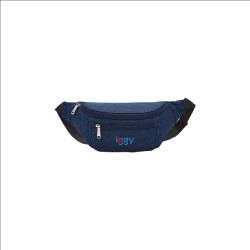 BORSETA Iggy, polyester,1 bretea, 1 compartiment principal,1 compartiment frontal, 38x16x6.5cm, albastru "IGFP-BELT-BL"