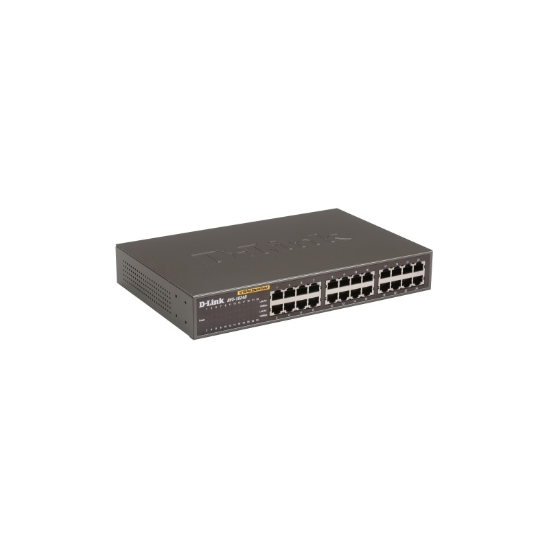SWITCH D-LINK 24 porturi 10/100Mbps, carcasa metalica, rackabil, "DES-1024D" (timbru verde 2 lei)