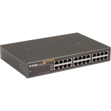 SWITCH D-LINK 24 porturi 10/100Mbps, carcasa metalica, rackabil, "DES-1024D" (timbru verde 2 lei)
