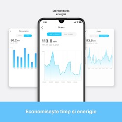PRIZA inteligenta TP-LINK, Schuko x 1, cu monitorizarea energiei, conectare prin Schuko (T), 16 A, programare prin smartphone, B